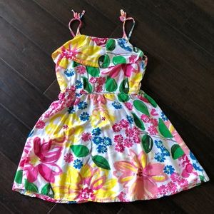 Sleeveless tropical dress